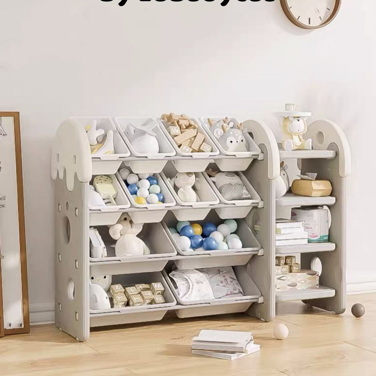 LUBABYCAS - Estante Infantil Organizador De Juguetes Espacioso LuBabycas