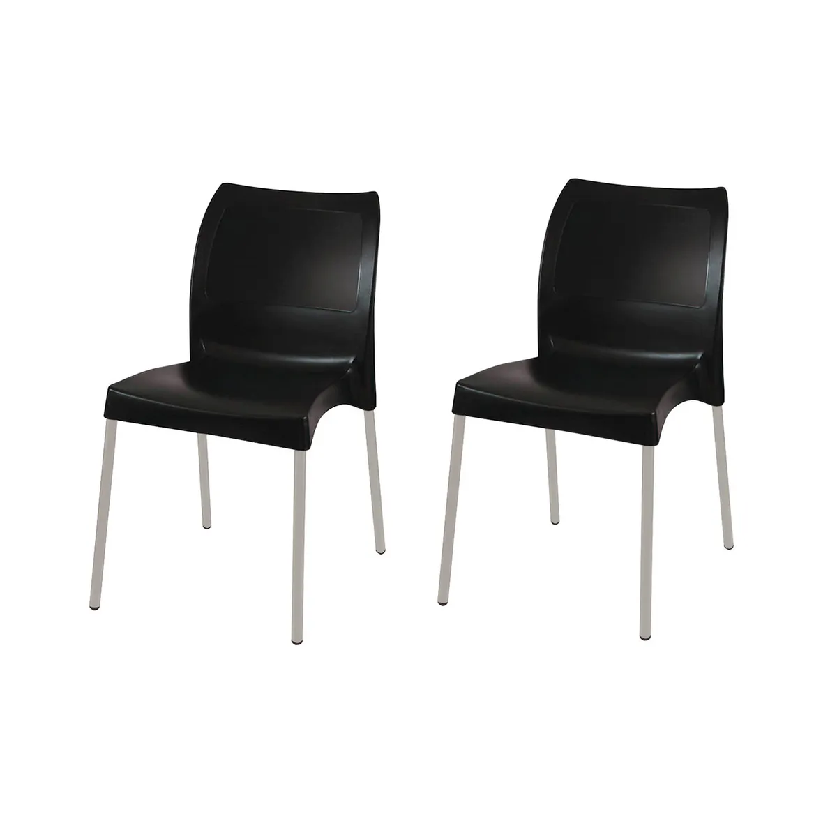 GENERICO - Pack 2 Sillas Style Lissa Negra