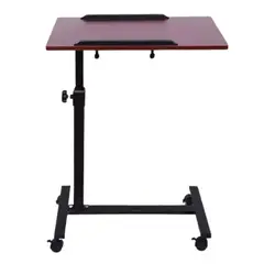 HOMASTTI - Mesa Plegable Enfermo Cama Altura Ajustable Computador Café