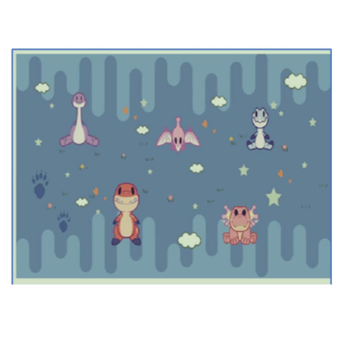 KIVARA - Alfombra Infantil Amiguitos 80X120 Cm Tapete Dormitorio Sala