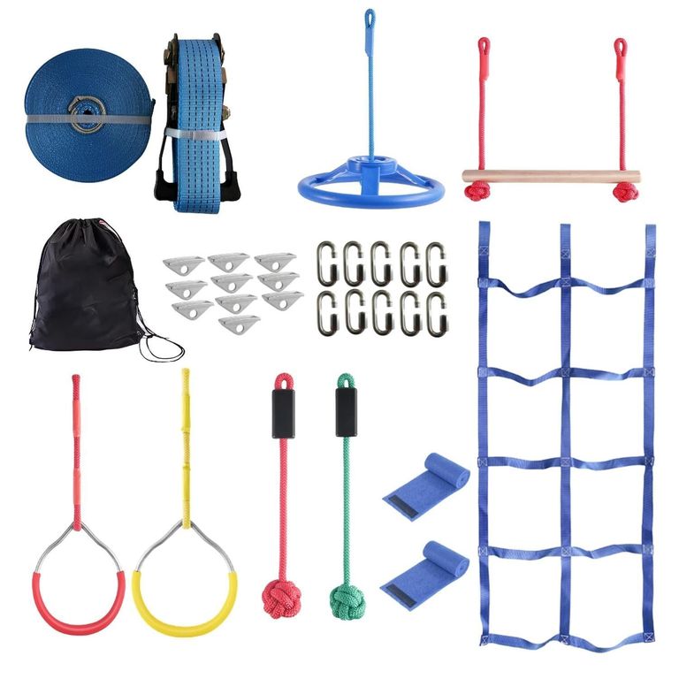 Juego Carrera 7 Obstaculos Slackline Ninja Warrior