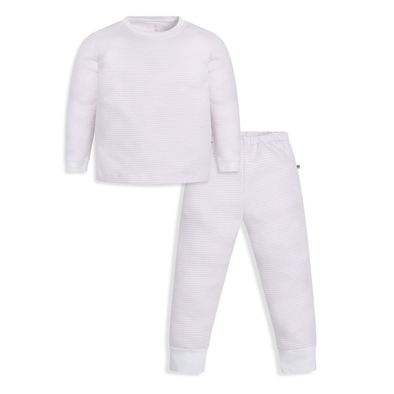 POMPON PIMA - Pijama Larga 2 piezas - Algodon Pima - Pink Stripes