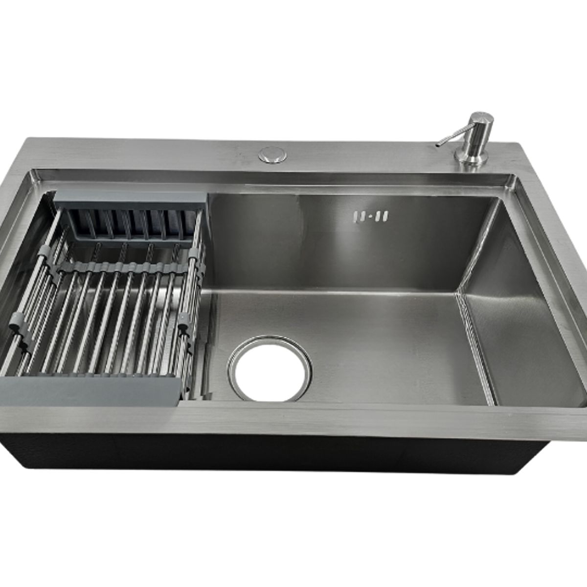 MODERN SPACE - Lavaplatos 68x45 Cm Plateado + Accesorios + Llave Inox