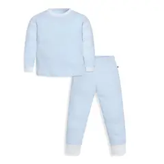 POMPON PIMA - Pijama Larga 2 piezas - Algodon Pima - Sky Stripes