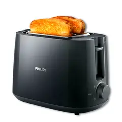 PHILIPS - Tostador de Pan Eléctrico HD2581 Black Edition - Blanco