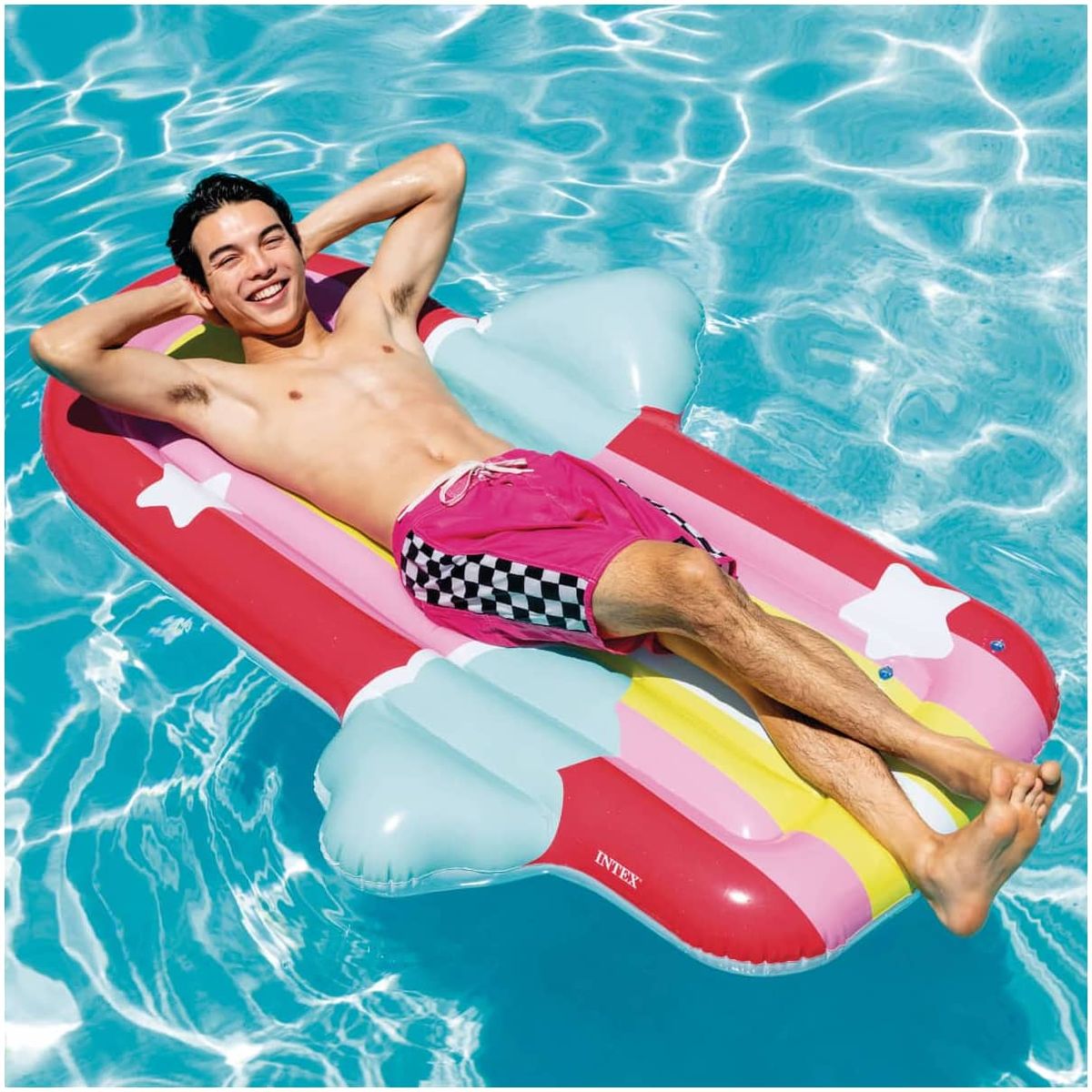 INTEX - Colchoneta Inflable INTEX Rainbow Cloud 175x20x117  cm