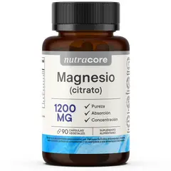 NUTRACORE - Citrato de Magnesio 1200mg - 90 Cápsulas -