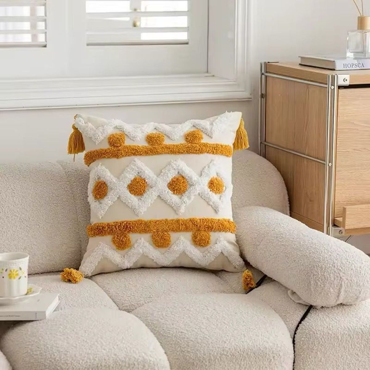 GENERICO - SET 4 FUNDA PARA COJIN MODELO BOHO 45X45 B10