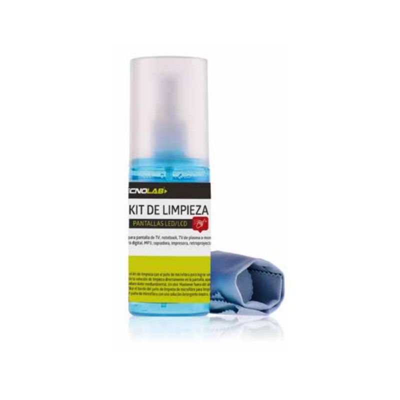 TECNOLAB - Kit De Limpieza 100ml Para Pantallas + Paño Microfibra - SC