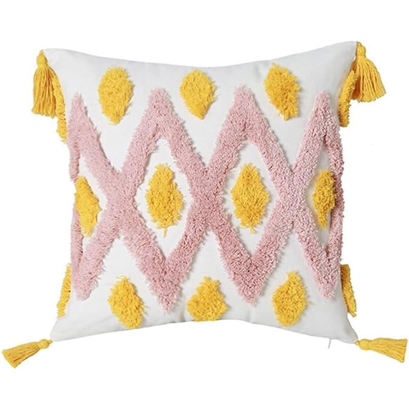 GENERICO - SET 4 FUNDA PARA COJIN MODELO BOHO 45X45 C16