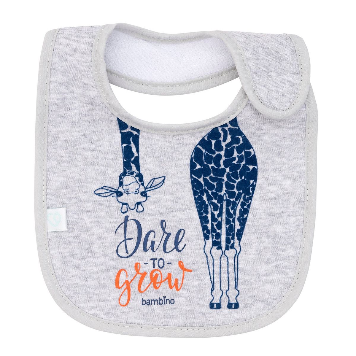 BAMBINO - Babero De Algodón Impermeable Gris Jirafa Niño