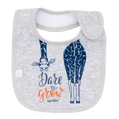 BAMBINO - Babero De Algodón Impermeable Gris Jirafa Niño