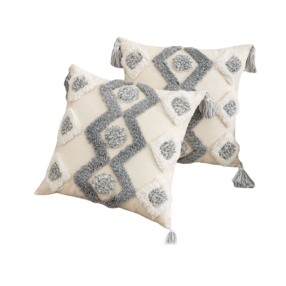 GENERICO - SET 4 FUNDA PARA COJIN MODELO BOHO 45X45 C3