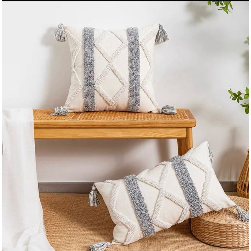 GENERICO - SET 4 FUNDA PARA COJIN MODELO BOHO 45X45 C1