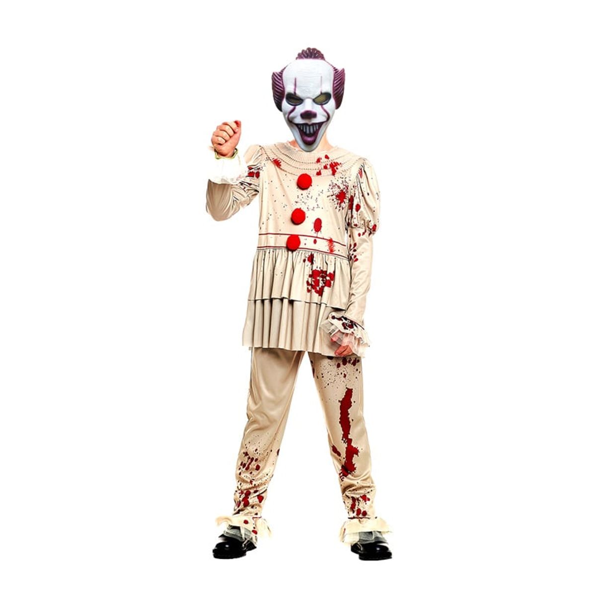 TODODISFRACESCHILE - Disfraz Payaso IT Niños Máscara Halloween 7 aa 9 años