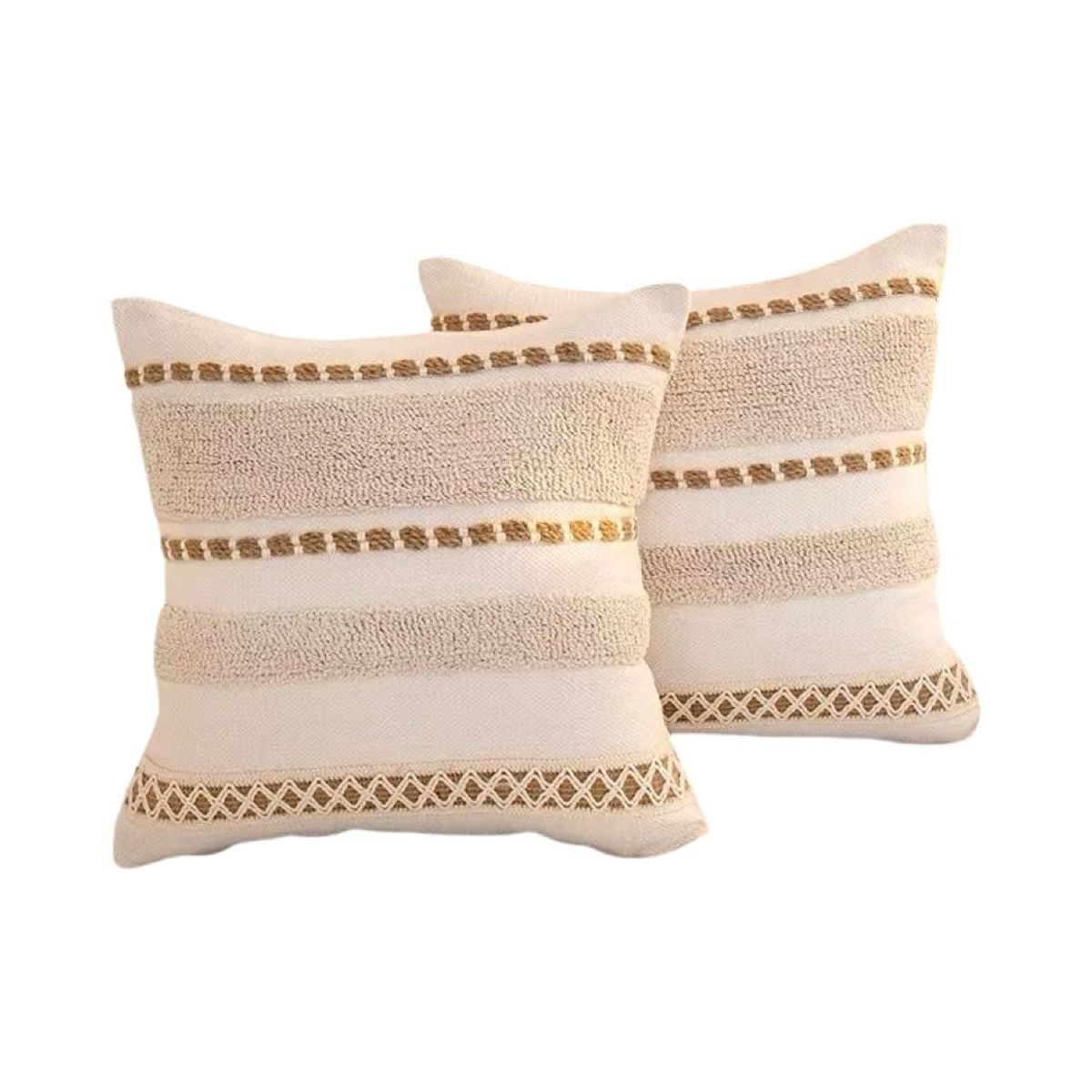 GENERICO - SET 4 FUNDA PARA COJIN MODELO BOHO 45X45 C15