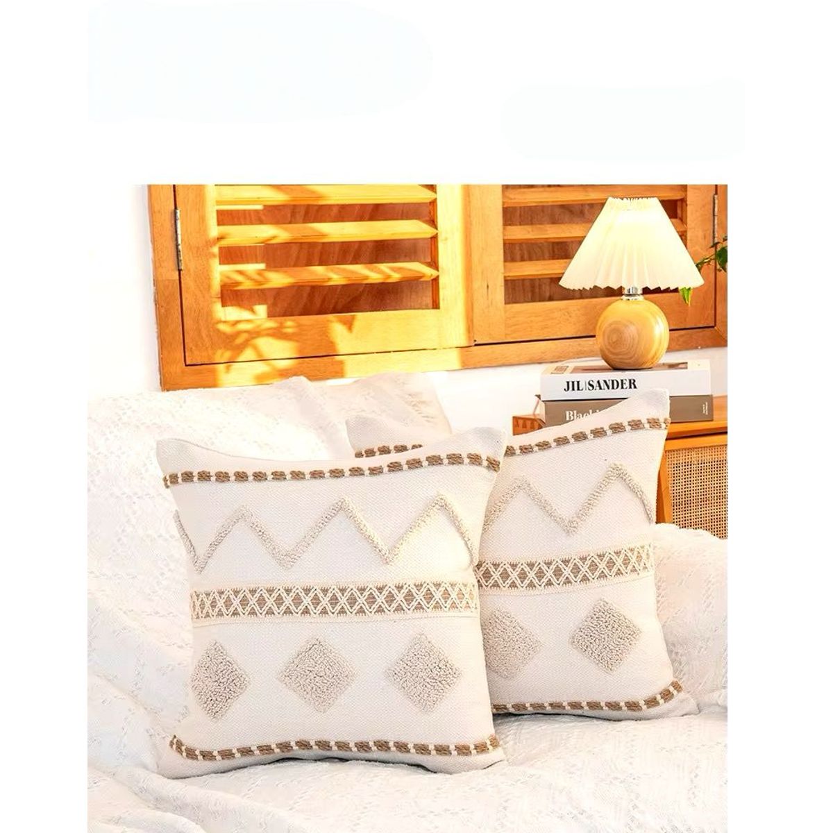 GENERICO - SET 4 FUNDA PARA COJIN MODELO BOHO 45X45 C11