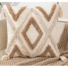 GENERICO - SET 4 FUNDA PARA COJIN MODELO BOHO 45X45