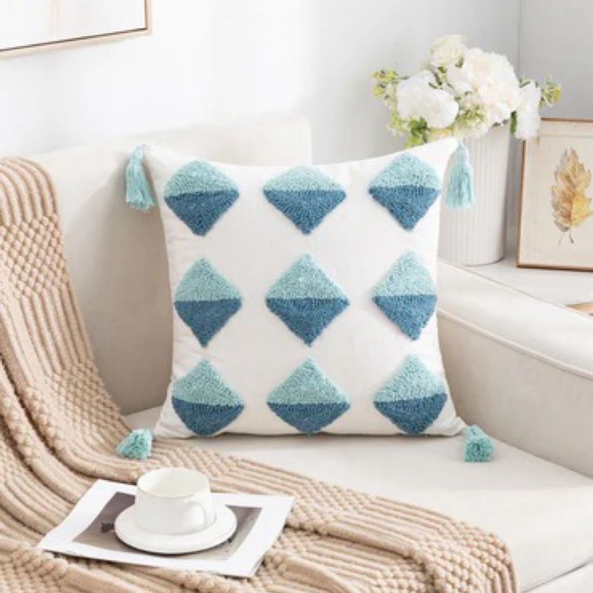 GENERICO - SET 4 FUNDA PARA COJIN MODELO BOHO 45X45