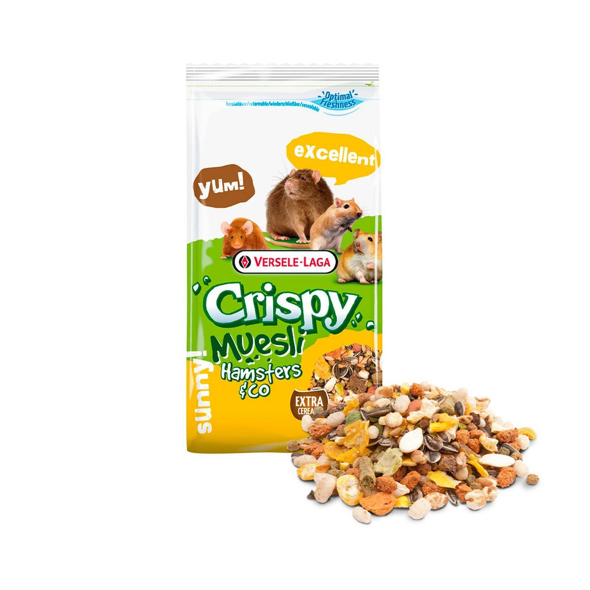 GENERICO - Pack X3 Alimento Versele Laga Crispy Muesli Hamster 400 gr