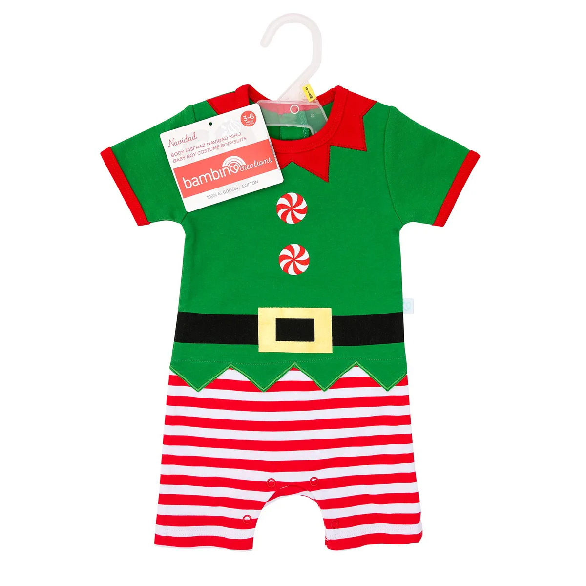 BAMBINO - Enterito Bambino Navidad Duende Verde 12-18 Meses