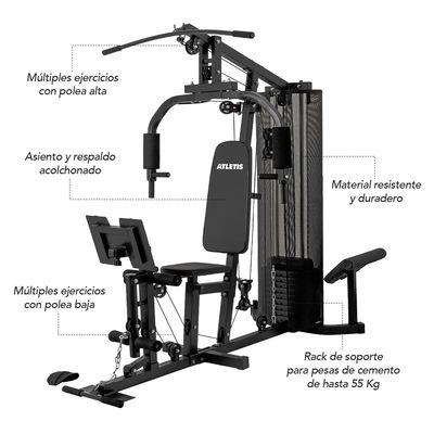 Imagen 2 del producto Home Gym Multifuncional 55Kg Xtreme Force 300 Pro