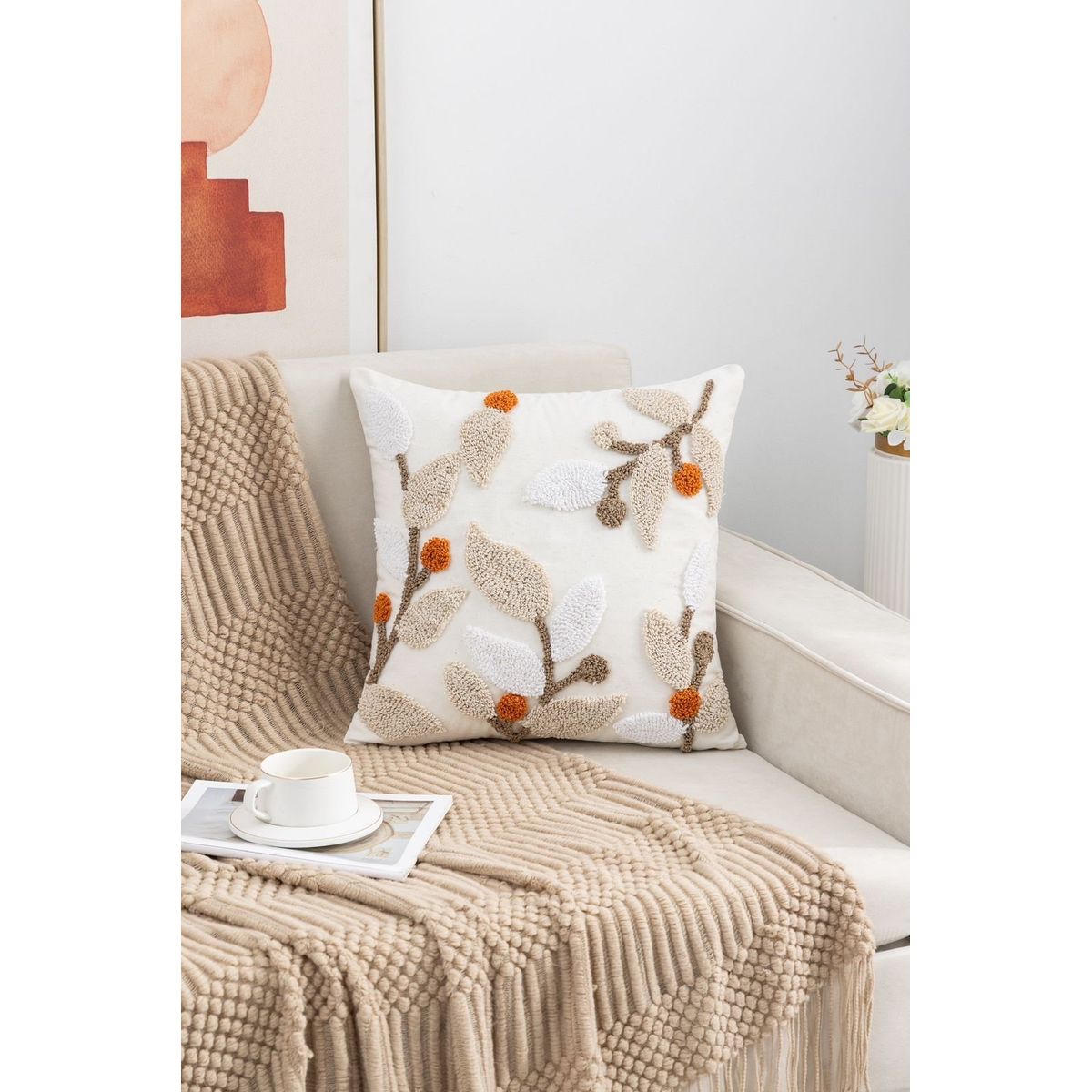 GENERICO - SET 4 FUNDA MODELO BOHO 45X45 PARA COJIN C5