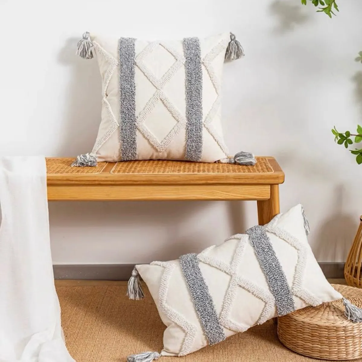 GENERICO - SET 4 FUNDA MODELO BOHO 45X45 PARA COJIN C1