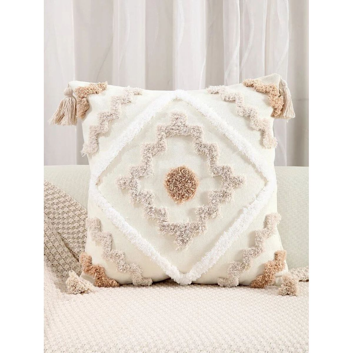 GENERICO - SET 4 FUNDA MODELO BOHO 45X45 PARA COJIN B4