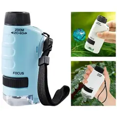 GENERAC - Mini Microscopio de Mano - Microscopio Portable Celeste