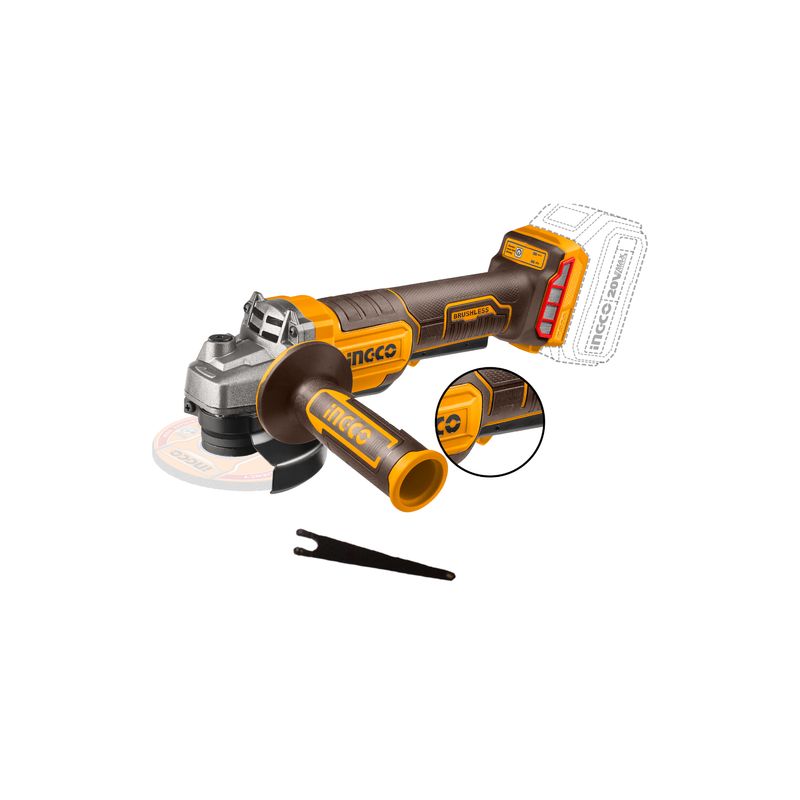 INGCO - Esmeril Inalámbrico Ingco 4 1/2 20v Brushless Cagli211156