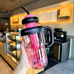 GENERICO - Botella De Agua Deportiva De 1300ml Con Infusor Rosada
