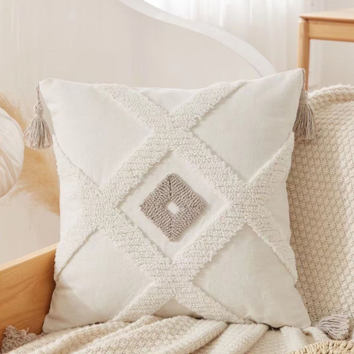 GENERICO - SET 4 FUNDA MODELO BOHO 45X45 PARA COJIN C13