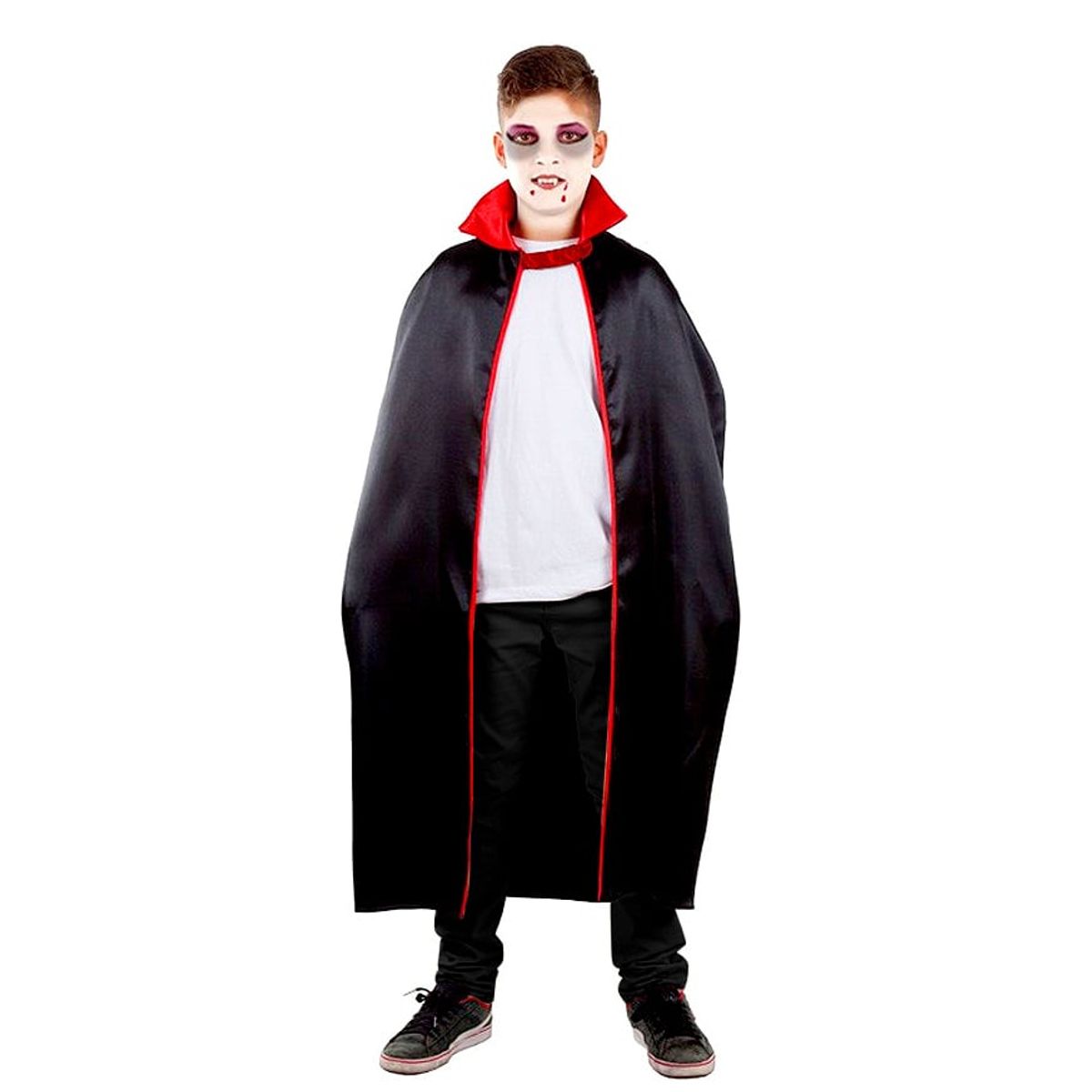 TODODISFRACESCHILE - Disfraz Capa Vampiro Dracula con Mascara Capucha Adulto