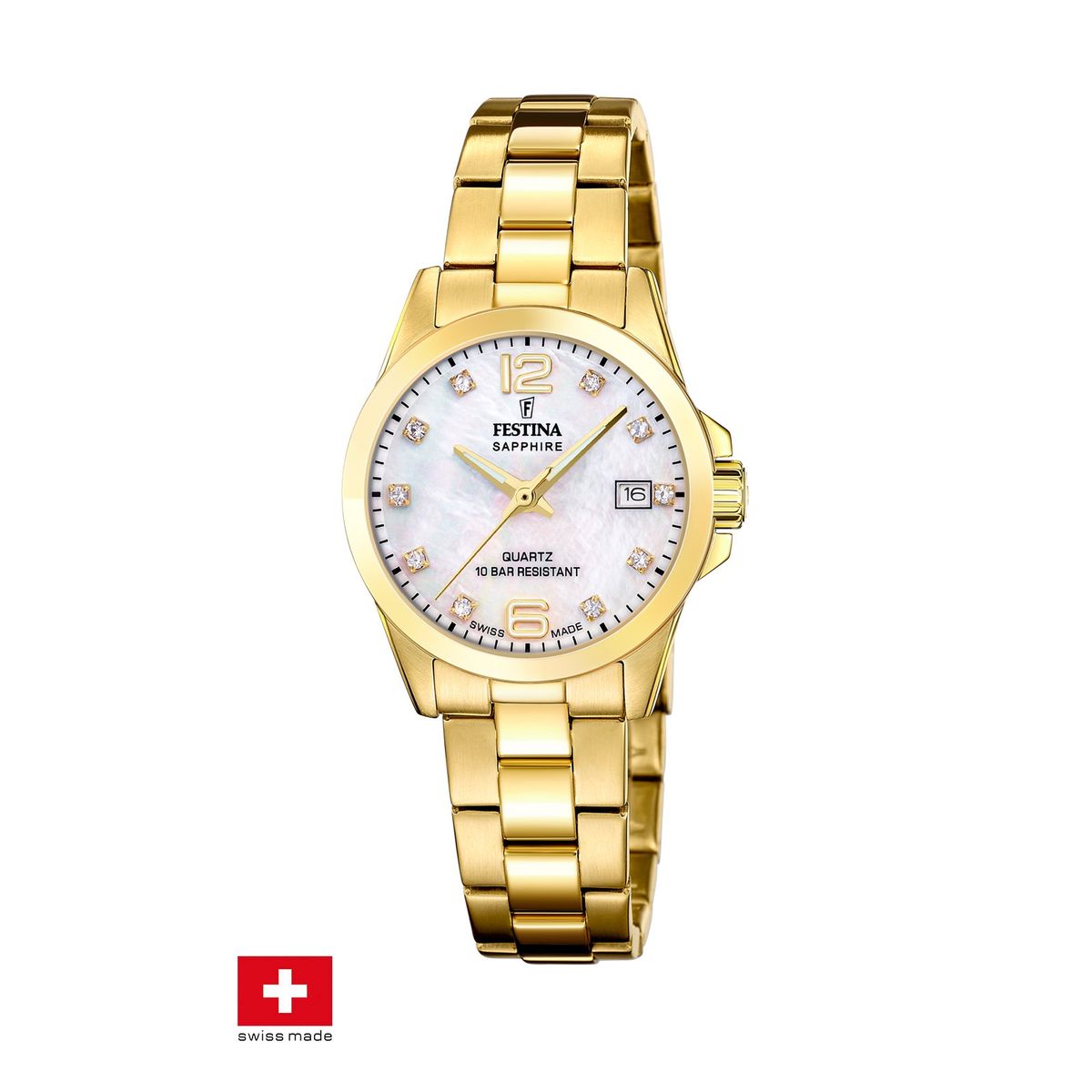 FESTINA SWISS - Reloj F20050/1 Festina Swiss Blanco Mujer ACERO CLASICO
