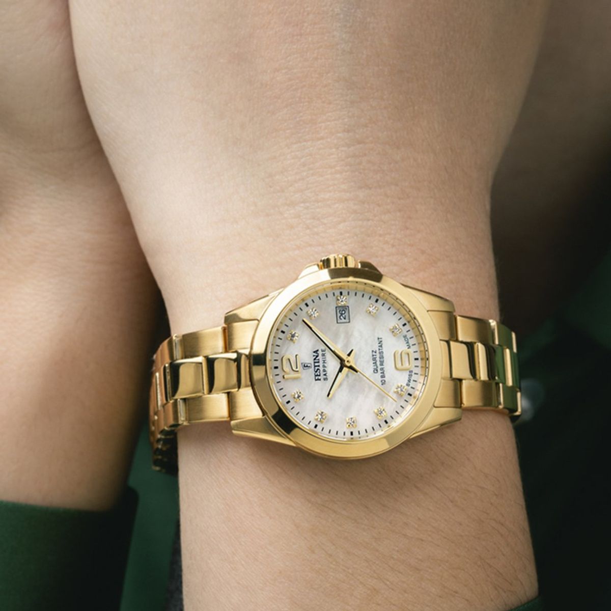 FESTINA SWISS - Reloj F20050/1 Festina Swiss Blanco Mujer ACERO CLASICO