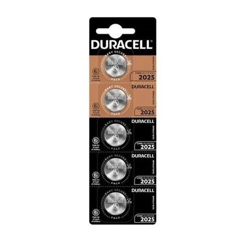 GENERICO - Pila CR2025 duracel SET 5 pilas