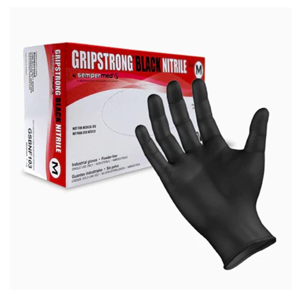 GENERICO - Guantes descartables antideslizantes GripStrong Reforzado