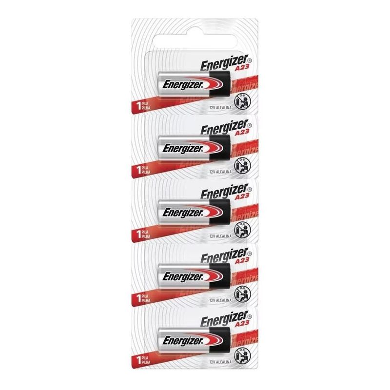 GENERICO - Pack 5 pilas Energizer A23 12V alcalina [T204]