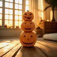 FRANK & MORTIS - Calabaza Con Luz Led 36x17cm Decoración Halloween F&m
