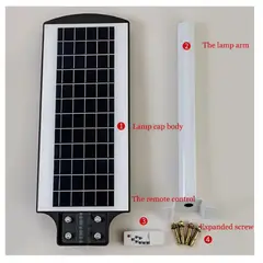 GENERICO - Foco Panel Incorporado Led Solar 120w Luminaria + Soporte