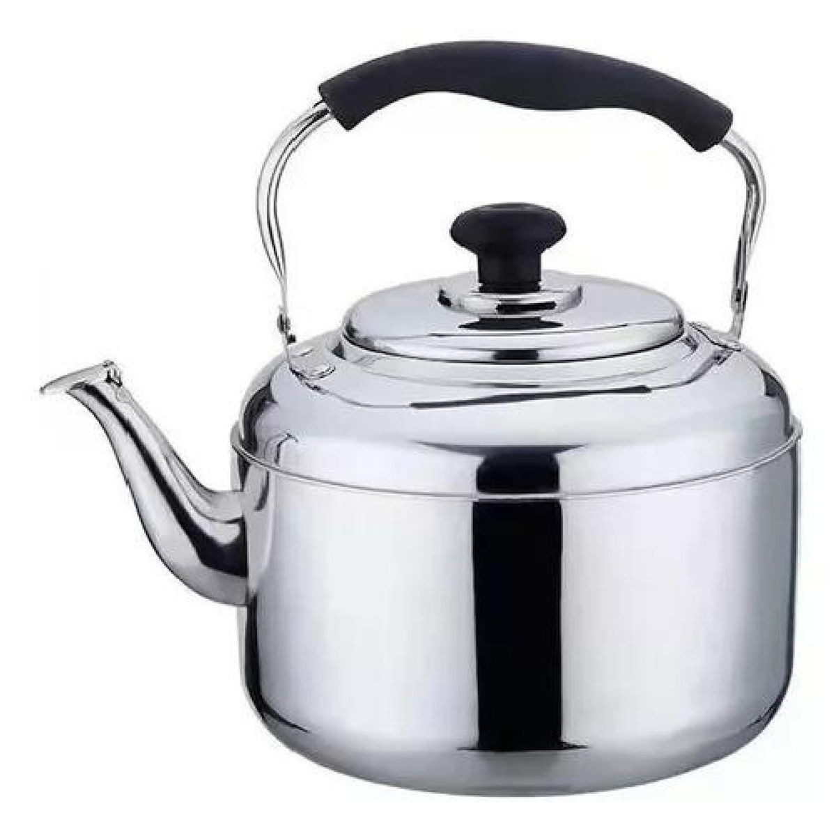 GENERICO - Tetera De Acero Inoxidable Cuello De Cisne De 2 Litros Color Plateado