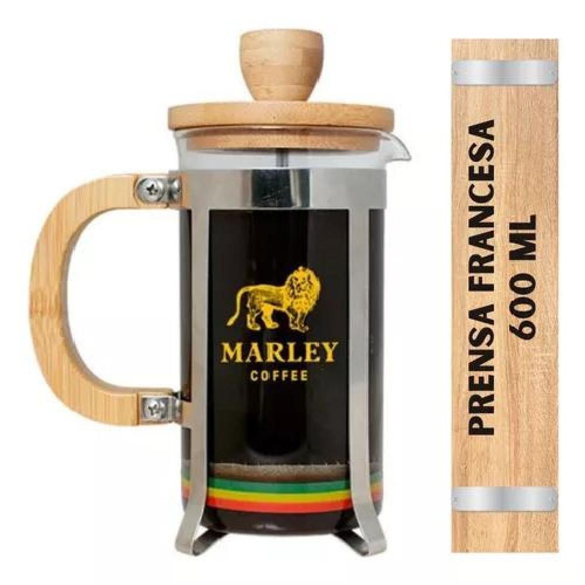 GENERICO - Prensa Francesa 600 Ml · Marley Coffee Color Plateado
