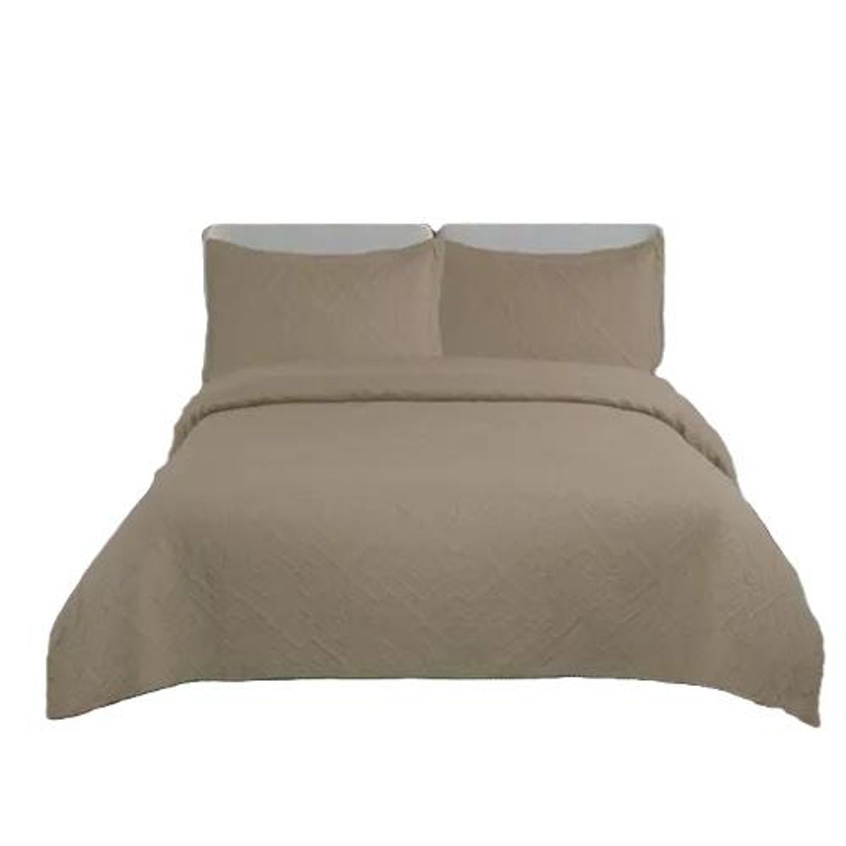 GENERICO - Cubrecama de verano 1.5 plazas + 1 funda cobertor, color beige