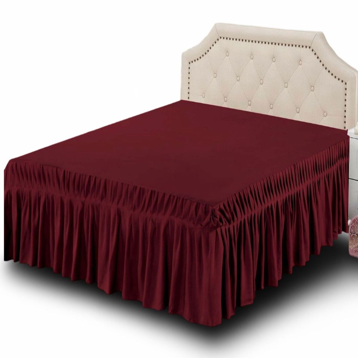 GENERICO - Faldón de Cama 2Plaza - Elegante y Resistente B2