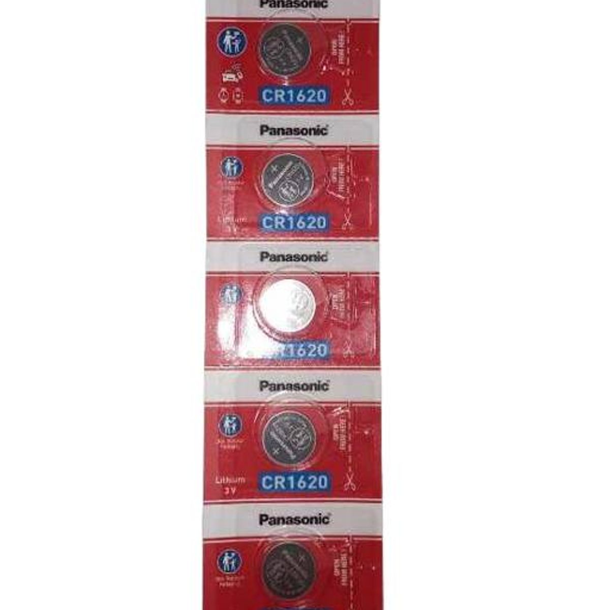 GENERICO - Pila CR1620 panasonic SET 5 pilas