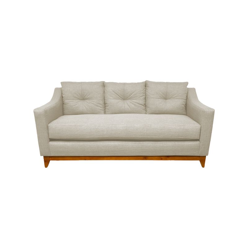 SOFAS HOME - SOFÁ CARRERA CHENILLE CRUDO 3 CUERPOS