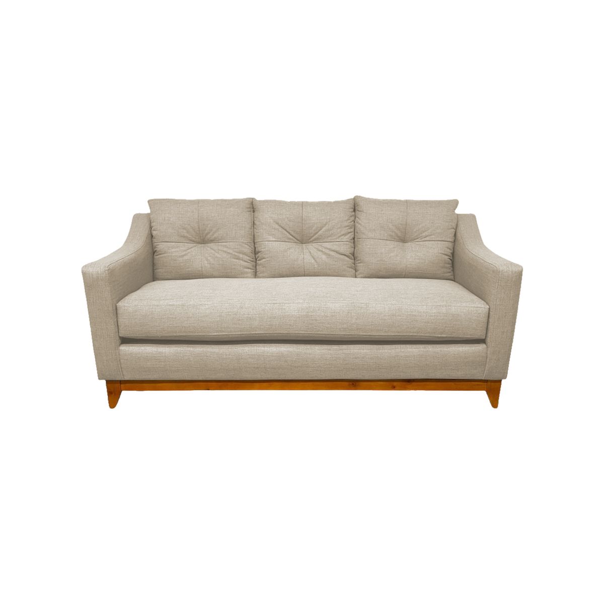 SOFAS HOME - SOFÁ CARRERA CHENILLE BEIGE 3 CUERPOS