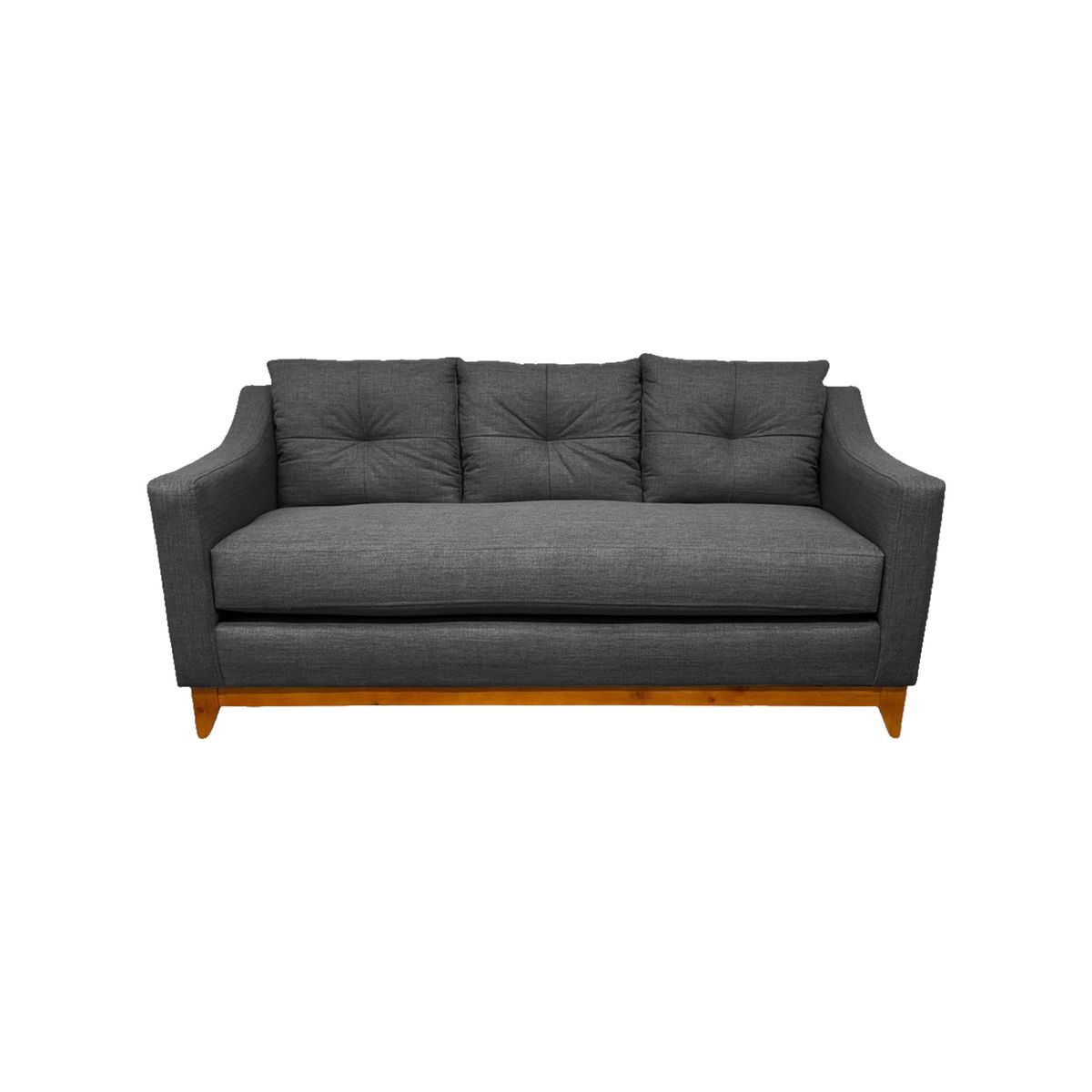 SOFAS HOME - SOFÁ CARRERA CHENILLE GRAFITO 3 CUERPOS