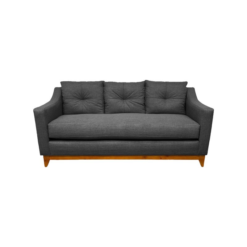 SOFAS HOME - SOFÁ CARRERA CHENILLE GRAFITO 3 CUERPOS